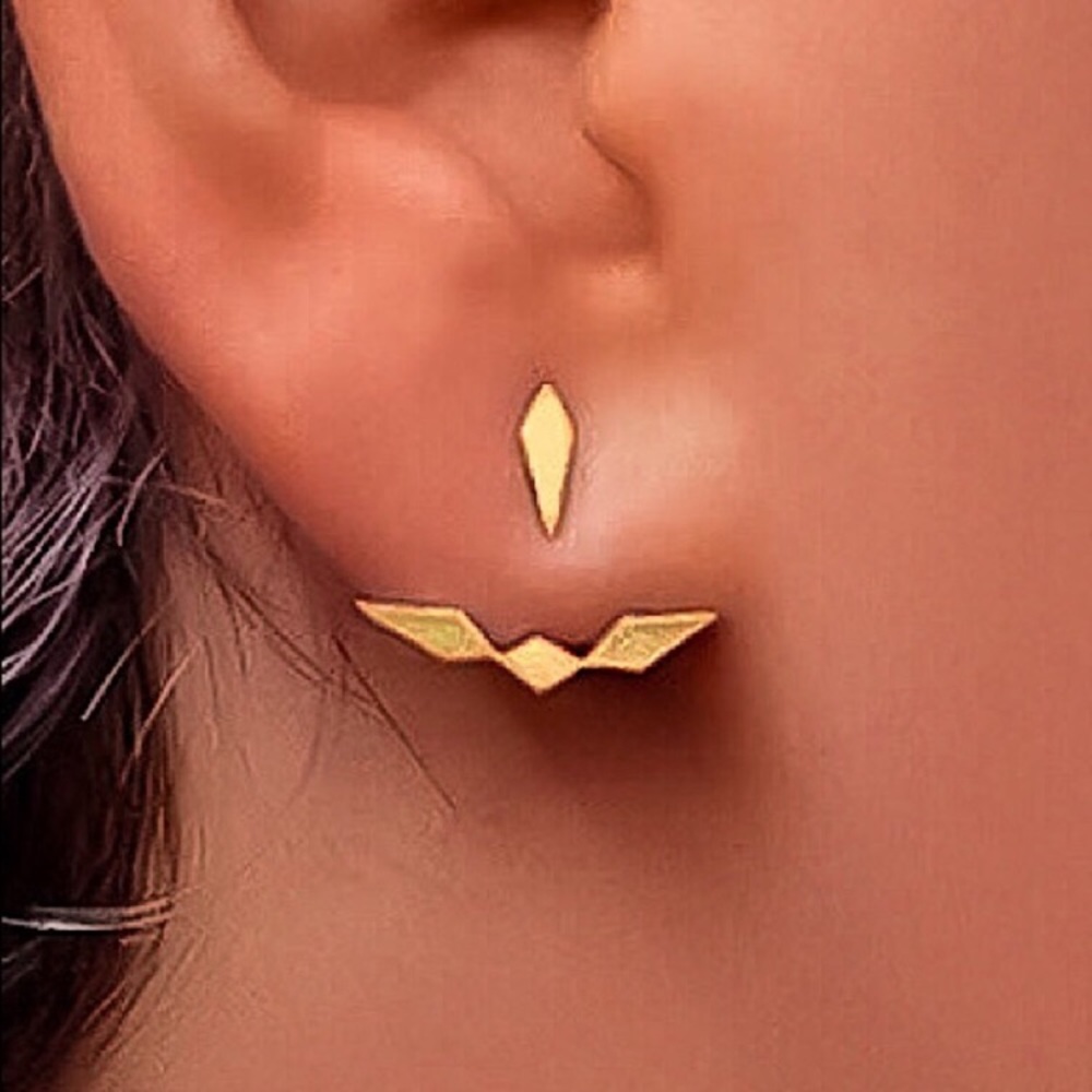 ⚜️𝟯𝟬%𝗢𝗙𝗙 𝗯𝘂𝗻𝗱𝗹𝗲𝘀 𝟯+⚜️ NEW Unique Shape Geometric Jacket Earrings - Picture 7 of 13